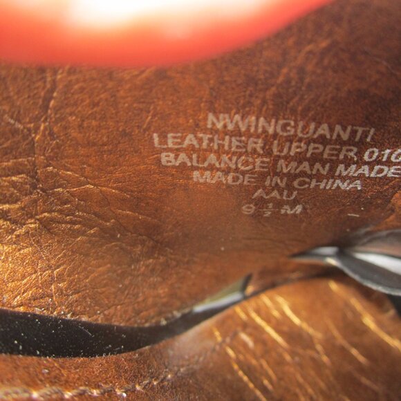 9 WEST NWINGUANTI BLACK LEATHER W/TORTOISE SHELL HEEL CLASSY SHOE - Picture 7 of 7